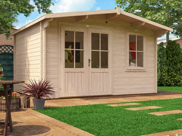 Shed Factory 16ft X 13ft Rhine Log Cabin From The Ireland 16x13 Rhine Log Cabin 45mm