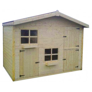 Shed Factory - 10x8 Hideaway Loft Kids Playhouse with 
