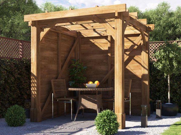 7x7 Leviathan Solid Wooden Pergola from the Shed Factory Ireland