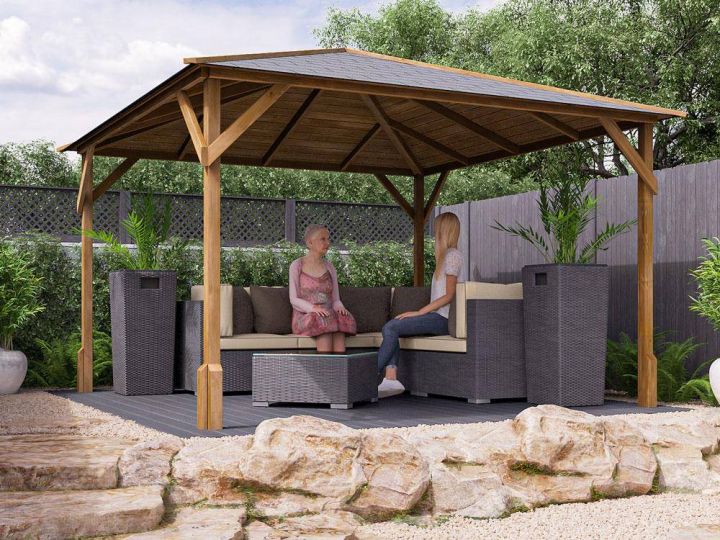 Utopia 300 garden gazebo from the Shed Factory Ireland