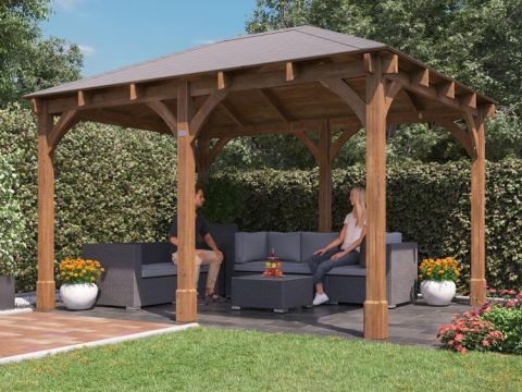 11x11 Leviathan Chunky Open Corner Gazebo