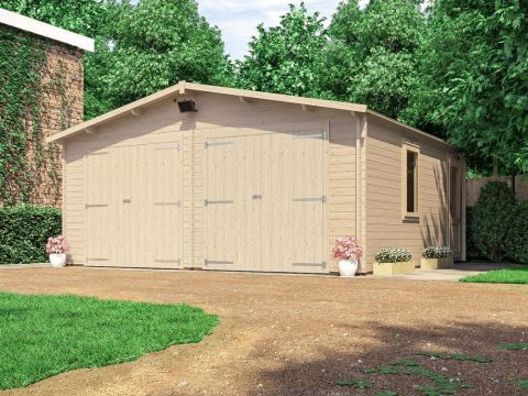 Wooden Car Double Garage