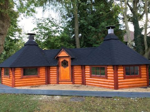 12x12 +12x12 Viking BBQ Hut Double Cabin 9.2 M² + 9.2 M²