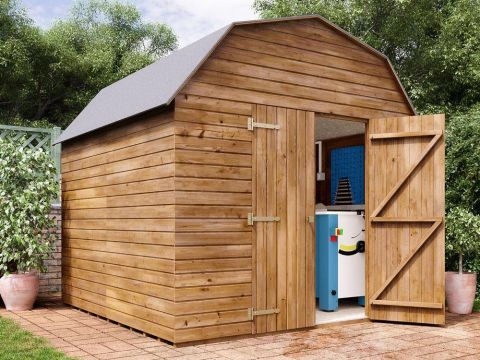 8x8 Dutch Barn Pressure Treated Shed