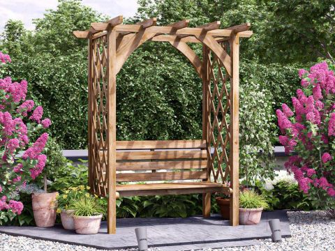 6x4 Jasmine Wooden Pergola & Seat