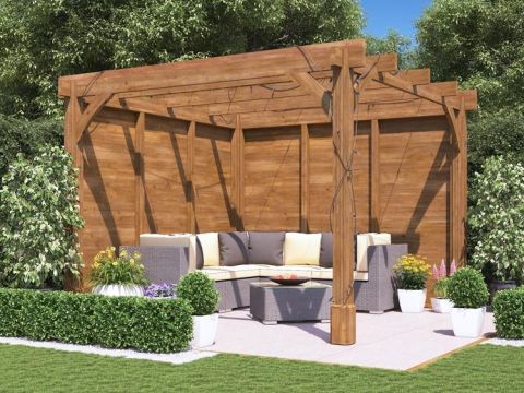 Leviathan Solid Wall Pergola