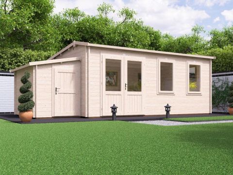 Modetro Log Cabin with Sidestore