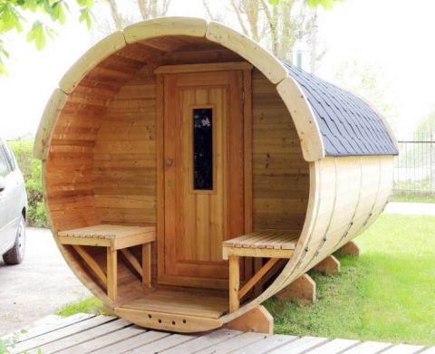 13x7 Barrel Style Garden Sauna