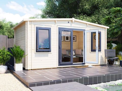 16x10 Severn uPVC Insulated Log Cabin (62mm)