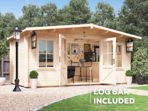 17x10 Severn Garden Pub Shed Log Cabin