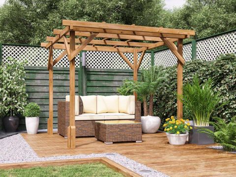 Utopia Wooden Pergola from the Shed Factory Ireland