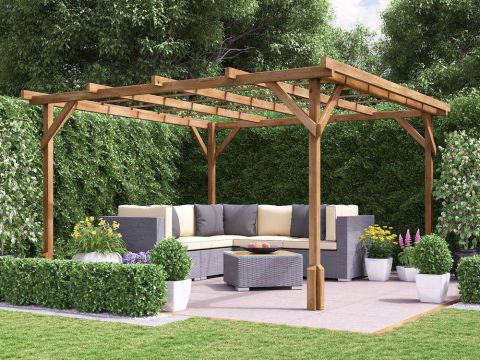 10x10 Utopia Wooden Pergola